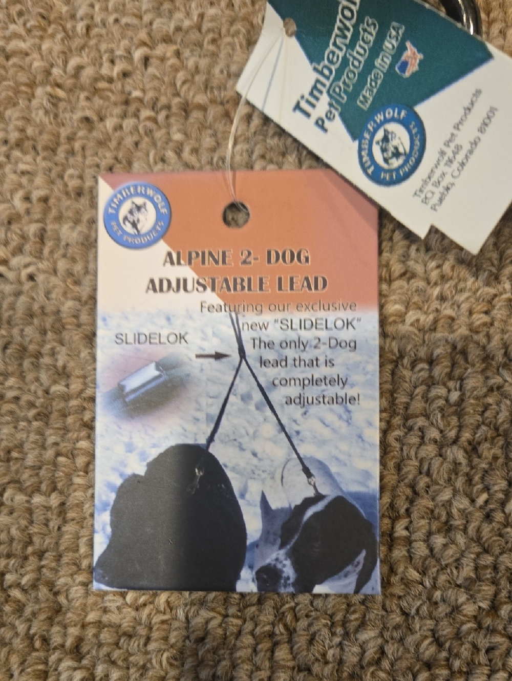 Black Timberwolf Alpine 2-Dog Adjustable Lead Leash For 2 Small Dogs